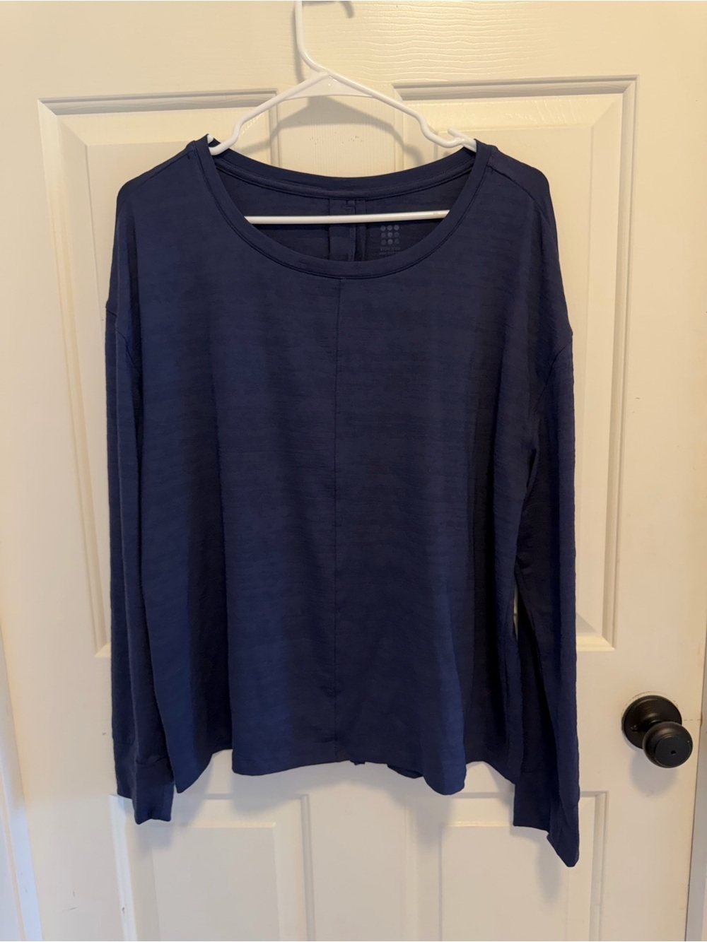 Title Nine Phoenix Pleat Back Long Sleeve Top Blue Size XL